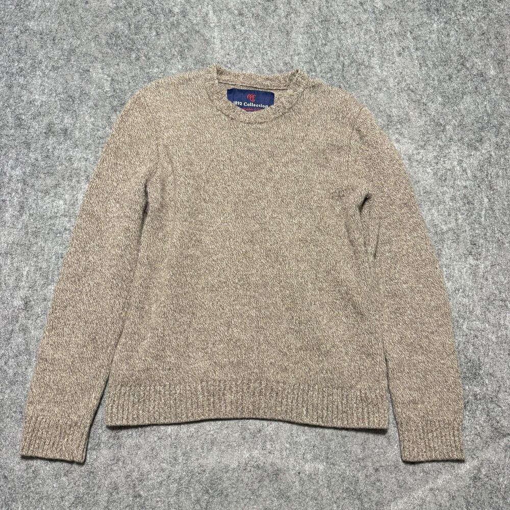Abercrombie & Fitch 1892 Collection 100% Wool Sweater Suede Elbow Patches Mens S
